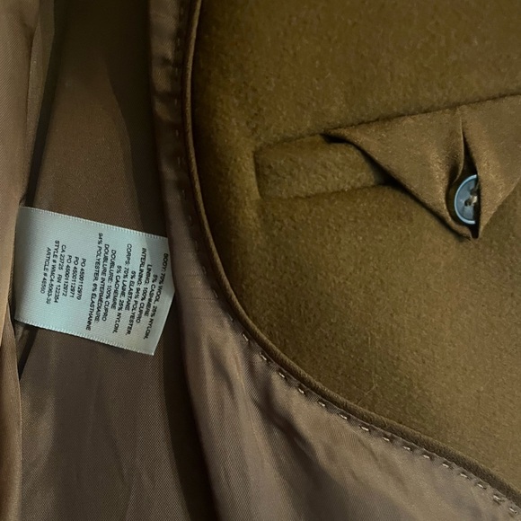 Aritzia: Wilfred Wool & Cashmere Cocoon Coat: Cigar Color/Golden Brown: Size XS - Picture 5 of 9